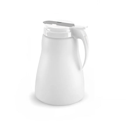 Bình Đựng Syrup Chống Nhỏ Giọt Vollrath 4864-05 Dripcut® Hình Trụ 1.9 l - Polyethylene Trắng, Nắp Nhựa Trắng