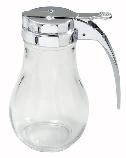 Bình Đựng Syrup Chống Nhỏ Giọt Winco G116 Hình Giọt Nước 414 ml - Thủy Tinh, Nắp Mạ Chrome