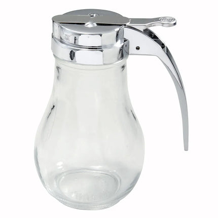 Bình Đựng Syrup Chống Nhỏ Giọt Winco G116 Hình Giọt Nước 414 ml - Thủy Tinh, Nắp Mạ Chrome
