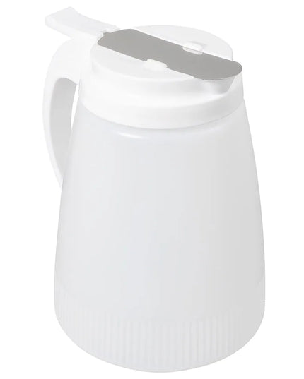Bình Đựng Syrup Chống Nhỏ Giọt Winco PSUD-48 Hình Trụ 1.4 l - Nhựa Trắng, Nắp Nhựa Trắng