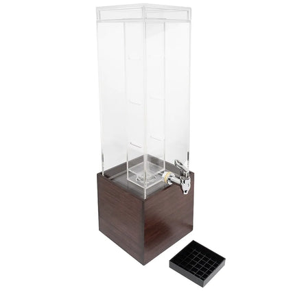 Bình Đựng Thức Uống Cal-Mil 1527-3INF-52 11.4 lít Ngăn Trái Cây - Bình Nhựa, Đế Gỗ Tối Màu