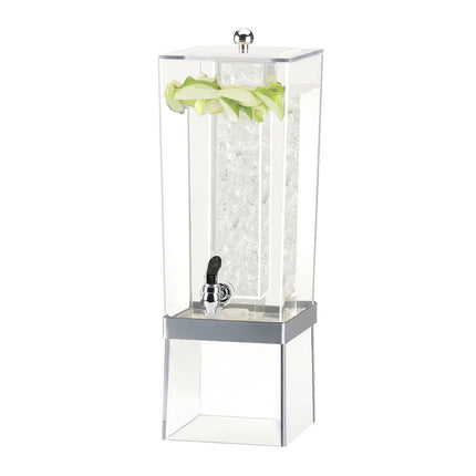 Bình Đựng Thức Uống Cal-Mil 2016-74 Nhựa 11.4 lít Kèm Ống Đá Đế Trong Suốt/Bạc