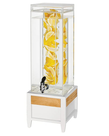 Bình Đựng Thức Uống Cal-Mil 22117-3INF-15 11.4 lít Ngăn Ngâm Hương Liệu - Bình Nhựa, Đế Kim Loại Trắng