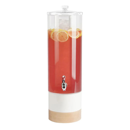 Bình Đựng Thức Uống Cal-Mil 22359-3-15 11.4 lít Ngăn Đá Làm Lạnh - Bình Nhựa, Đế Gỗ Maple/Kim Loại Trắng