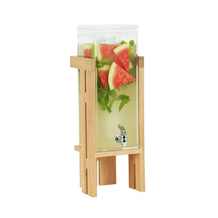 Bình Đựng Thức Uống Cal-Mil 23141-3-21 11.4 lít Ống Đá Làm Lạnh - Bình Acrylic, Đế Gỗ Sồi