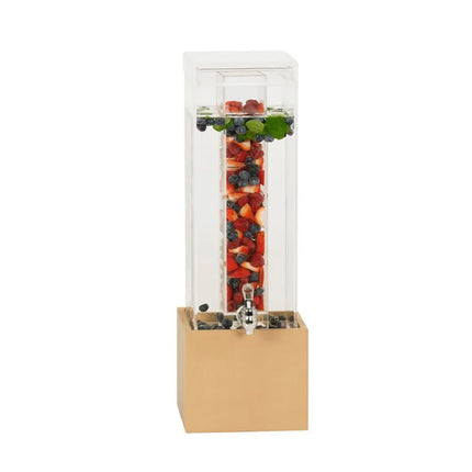 Bình Đựng Thức Uống Cal-Mil 23440-3INF-122 11.4 lít Ngăn Trái Cây - Bình Acrylic, Đế Nâu