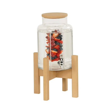 Bình Đựng Thức Uống Cal-Mil 23444-2INF-122 7.6 l Ngâm Hương Liệu - Bình Acrylic, Đế Nâu