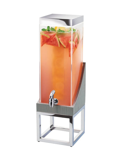 Bình Đựng Thức Uống Cal-Mil 3804-3INF-83 11.4 lít Ngăn Trái Cây - Bình Nhựa, Đế Gỗ Sồi Xám/Bạc