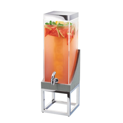 Bình Đựng Thức Uống Cal-Mil 3804-3INF-83 11.4 lít Ngăn Trái Cây - Bình Nhựa, Đế Gỗ Sồi Xám/Bạc
