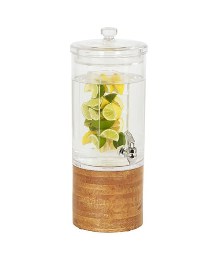 Bình Đựng Thức Uống Cal-Mil 4306-1INF-99 5.7 l Ngâm Hương Liệu - Bình Polycarbonate, Đế Gỗ Thông Rustic Pine
