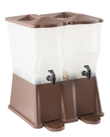 Bình Đựng Thức Uống Đôi Tablecraft TW54DP Nhựa 22.7 lít Đế Nâu