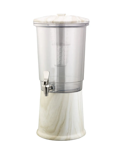 Bình Đựng Thức Uống Service Ideas CBDDW3GSSWM Tritan™ 11.4 lít Kèm Ống Ngâm Trái Cây Đế Vân Đá Trắng