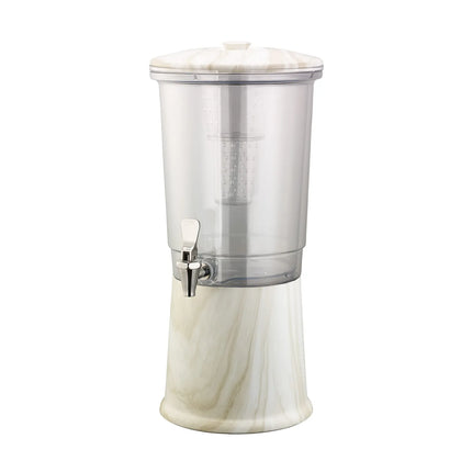 Bình Đựng Thức Uống Service Ideas CBDDW3GSSWM Tritan™ 11.4 lít Kèm Ống Ngâm Trái Cây Đế Vân Đá Trắng