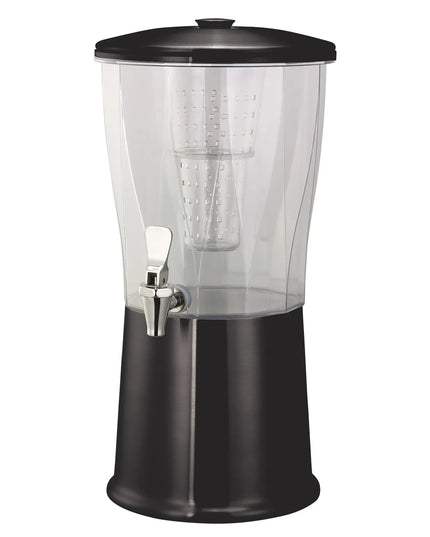 Bình Đựng Thức Uống Service Ideas CBDRT3BXSS Nhựa 11.4 lít Kèm Ống Ngâm Trái Cây Đế Black Onyx