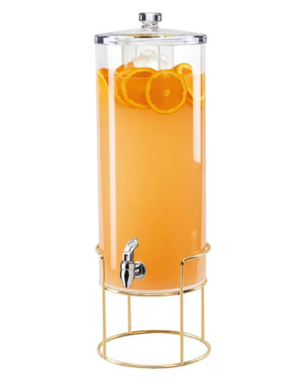 Bình Đựng Thức Uống Tròn Cal-Mil 22005-5INF-46 18.9 lít Ngăn Ngâm Hương Liệu - Bình Nhựa, Đế Khung Dây Đồng