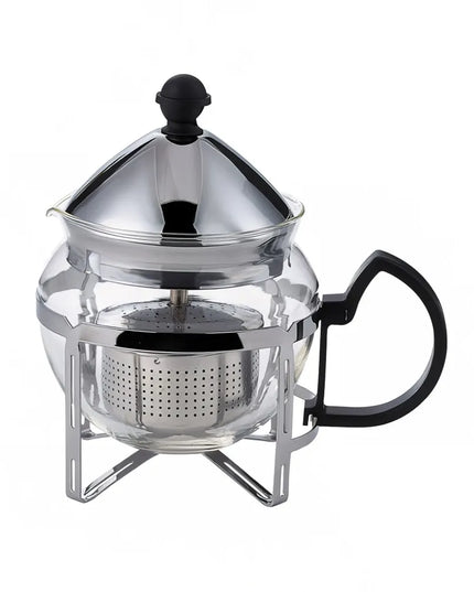 Bình Pha Trà Service Ideas T600CC 0.6 l Tách Trà Có Bình Thủy Tinh, Khung Kim Loại, Bề Mặt Chrome