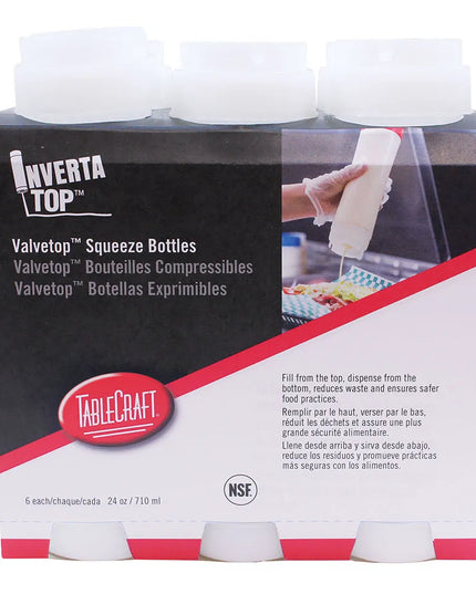 Bình Squeeze Hai Chiều Tablecraft C24SV 710 ml Nắp Van ValveTop Miệng 63mm
