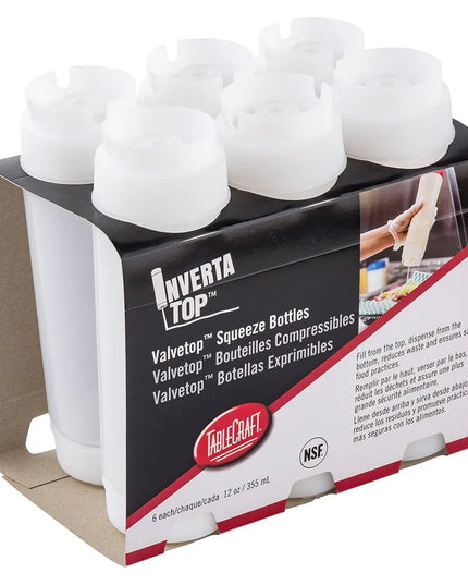 Bình Squeeze Invertatop™ Tablecraft C12SV 355 ml, Nhựa, Trong Suốt