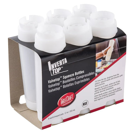 Bình Squeeze Invertatop™ Tablecraft C12SV 355 ml, Nhựa, Trong Suốt