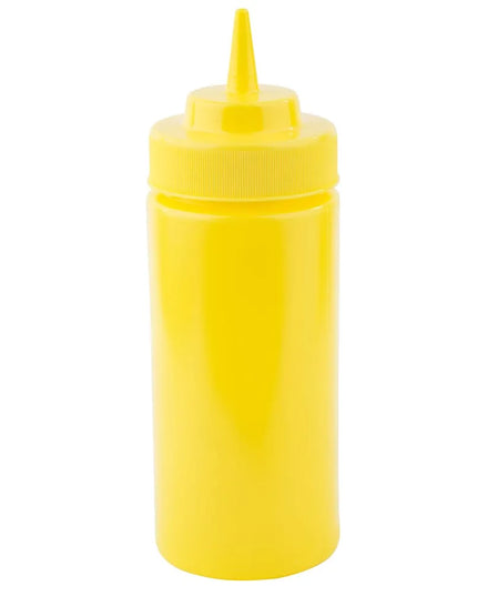 Bình Squeeze Miệng Rộng Tablecraft 11663M 473 ml, Polyethylene Mềm, Màu Mù Tạt