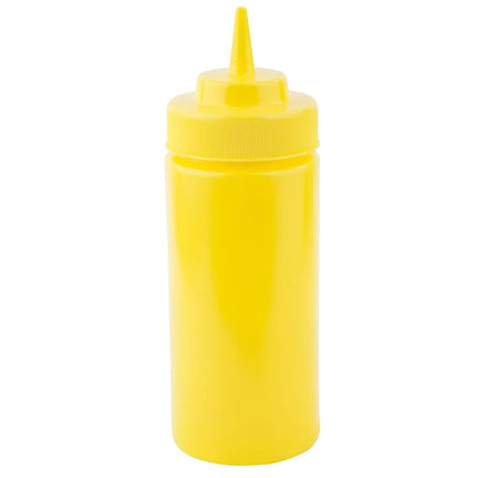 Bình Squeeze Miệng Rộng Tablecraft 11663M 473 ml, Polyethylene Mềm, Màu Mù Tạt