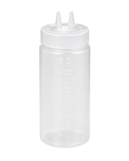 Bình Squeeze Miệng Rộng Vollrath 2316-13 473 ml Đầu Đôi - Trong Suốt