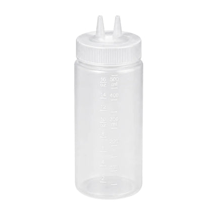 Bình Squeeze Miệng Rộng Vollrath 2316-13 473 ml Đầu Đôi - Trong Suốt