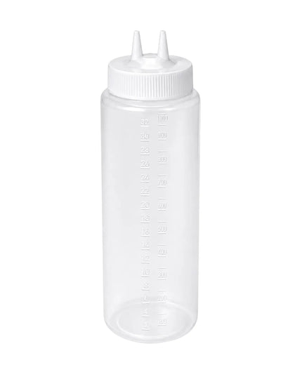 Bình Squeeze Miệng Rộng Vollrath 2332-13 946 ml Đầu Đôi - Trong Suốt