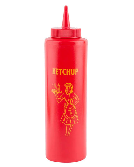Bình Squeeze Nostalgia Tablecraft 1112K 355 ml Tương Cà Polyethylene Mềm