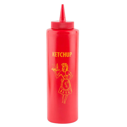 Bình Squeeze Nostalgia Tablecraft 1112K 355 ml Tương Cà Polyethylene Mềm