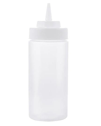 Bình Squeeze Tablecraft 11663C 473 ml, Đầu Côn Tự Nhiên, Polyethylene, Trong Suốt