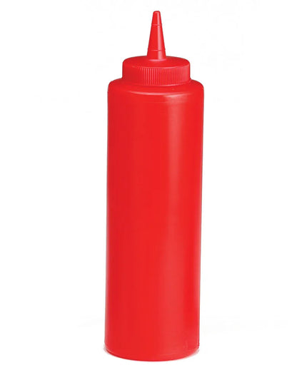 Bình Squeeze Tương Cà Tablecraft 112K-1 355 ml, Đầu Côn, Poly, Đỏ