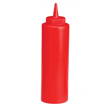 Bình Squeeze Tương Cà Tablecraft 112K-1 355 ml, Đầu Côn, Poly, Đỏ
