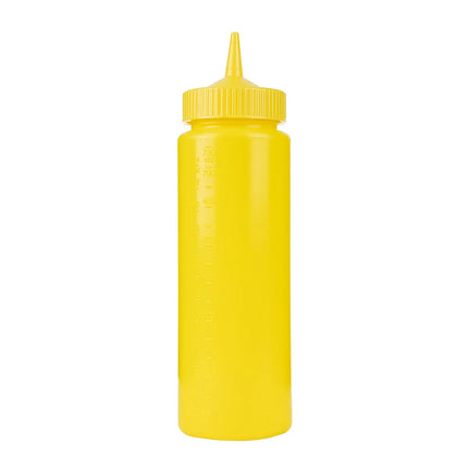 Bình Squeeze Vollrath 4924-08 710 ml Miệng Rộng Màu Vàng Nắp Vàng