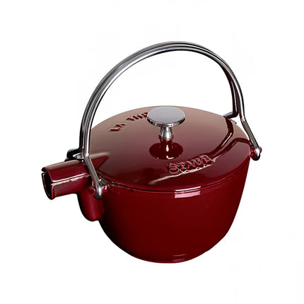 Bình Trà Tròn Staub 1004034 Gang Tráng Men Màu Grenadine 946 ml