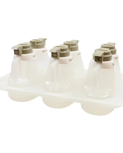 Bộ Bình Đựng Sốt Salad Tablecraft 484 - 1 Trong Suốt, 6 Nhựa Lexan, 9 Vòng Nhận Dạng