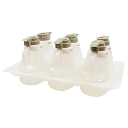 Bộ Bình Đựng Sốt Salad Tablecraft 484 - 1 Trong Suốt, 6 Nhựa Lexan, 9 Vòng Nhận Dạng