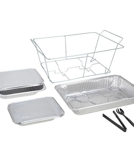 Bộ Catering Sterno Kèm (18) Khay Đựng Thức Ăn Nửa Cỡ Nhôm 70168