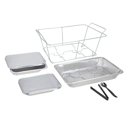 Bộ Catering Sterno Kèm (18) Khay Đựng Thức Ăn Nửa Cỡ Nhôm 70168
