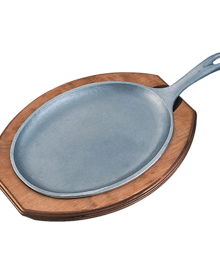 Bộ Chảo Fajita & Đế Lót Service Ideas SK107BHC 22.9 cm, Tay Cầm 12.7 cm, Gỗ Bạch Dương