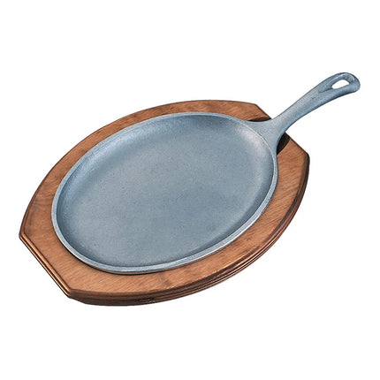 Bộ Chảo Fajita & Đế Lót Service Ideas SK107BHC 22.9 cm, Tay Cầm 12.7 cm, Gỗ Bạch Dương