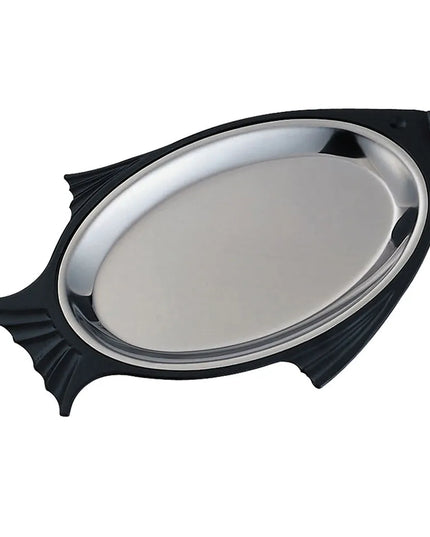 Bộ Đĩa Cá Service Ideas FP1BLC Khay Inox, Cỡ Nhỏ, Xếp Chồng Được