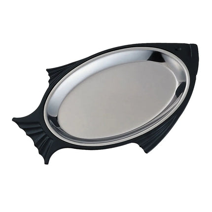 Bộ Đĩa Cá Service Ideas FP1BLC Khay Inox, Cỡ Nhỏ, Xếp Chồng Được