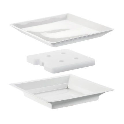 Bộ Đĩa Giữ Lạnh Cal-Mil 3063 27.9 cm, Sứ Trắng, Kèm Túi Làm Lạnh