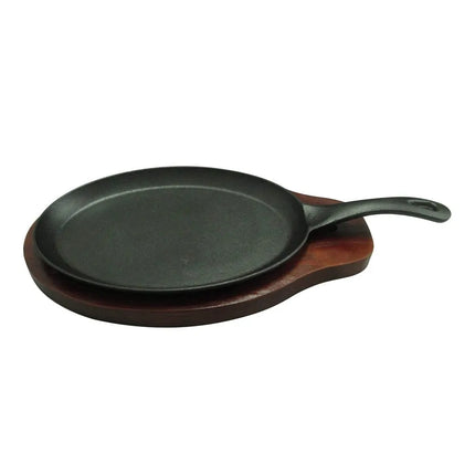 Bộ Dụng Cụ Phục Vụ Fajita Winco FS-2 Chảo Gang Đế Gỗ