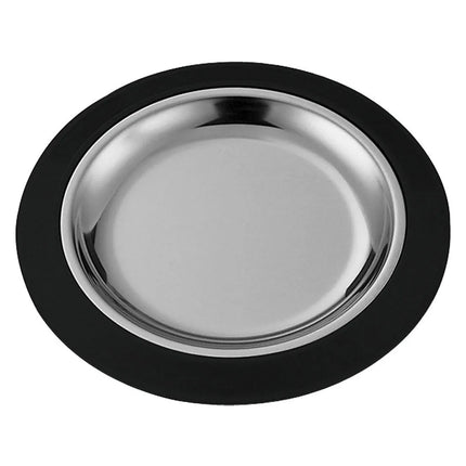 Bộ Khay Tròn Hoàn Chỉnh Service Ideas RT7BLC 17.8 cm, Lót Thép Không Gỉ, Vành Dốc, Đen