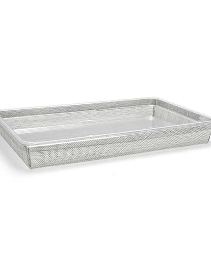 Bộ Khung Đá/Khay Đá Chữ Nhật Front Of The House BHO132GYV21 52.7 x 32.4 x 6.4 cm, Vinyl Dệt, Lưới Xám