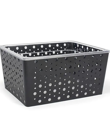 Bộ Khung Đựng Đá Hình Chữ Nhật Front of the House BHO116BKI20 - 31.8 cm x 25.4 cm x 15.2 cm, Gang, Bề Mặt Nhám Đen