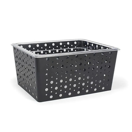 Bộ Khung Đựng Đá Hình Chữ Nhật Front of the House BHO116BKI20 - 31.8 cm x 25.4 cm x 15.2 cm, Gang, Bề Mặt Nhám Đen
