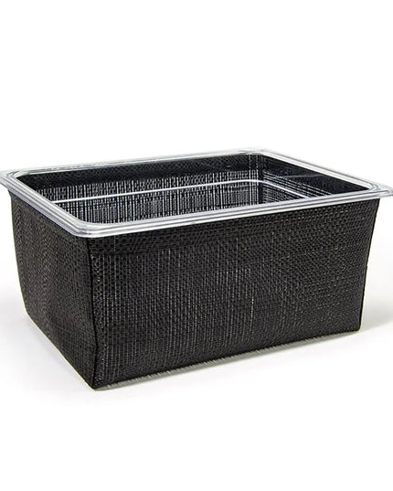 Bộ Khung Đựng Đá Hình Chữ Nhật Front of the House BHO135BKV21 - 31.8 cm x 26.7 cm x 14.6 cm, Nhựa Dệt, Đen